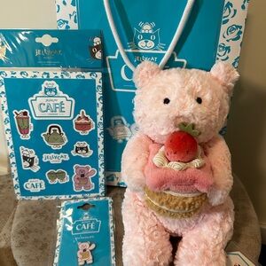 Jellycat Shanghai Beijing exclusive Bear with Strawberry Cupcake Plush